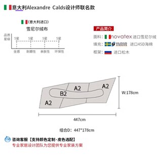 意式edra岩石布艺沙发极简网红模块大户型别墅双面坐组合沙发