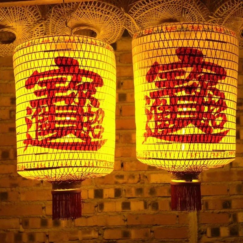 仿古竹编油纸灯笼潮汕市井火锅串串餐饮店中式复古户外防水吊灯罩,节庆用品/礼品,灯笼,淘宝优惠券,粉丝福利购,淘宝优惠卷