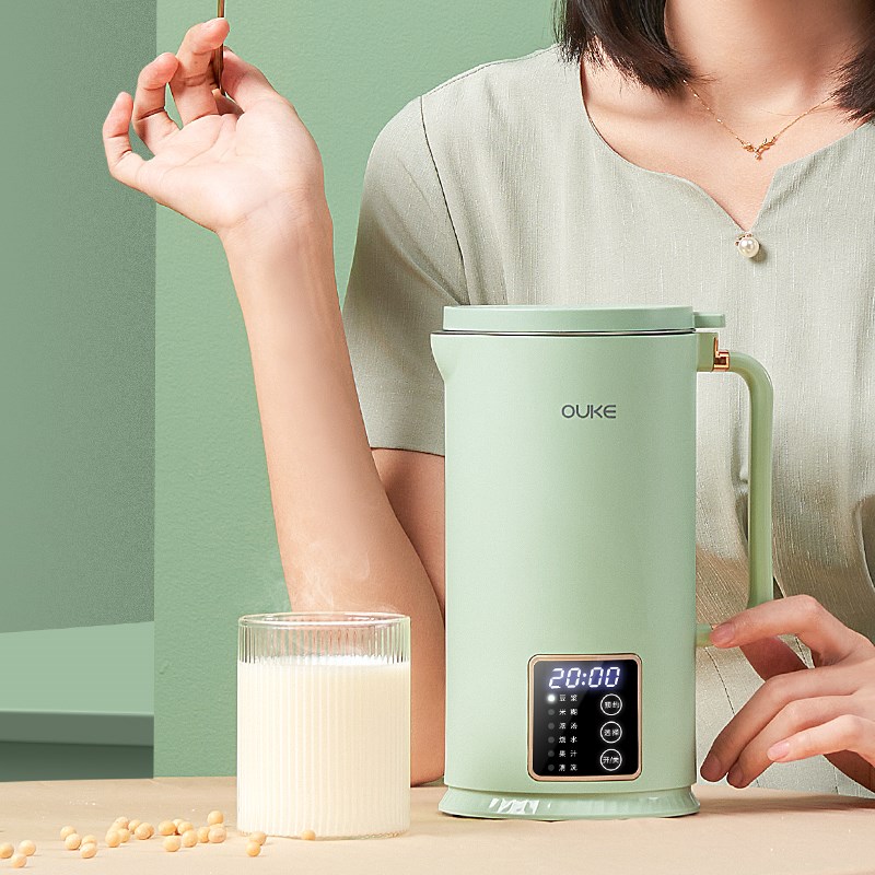 欧科豆浆机家f用迷你小型加热破壁免滤多功能自动清洗1-2人米糊机