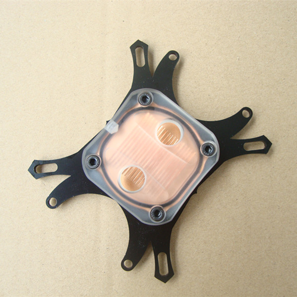 电脑CPU水冷头 散热器 Inetl AMD全平台通用 平行水道 全紫铜底