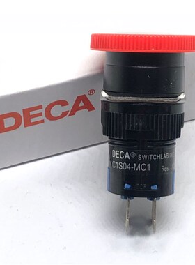 台湾DECA进联C1S04-MC1急停开关按钮双路6脚2开2常闭开孔16MM
