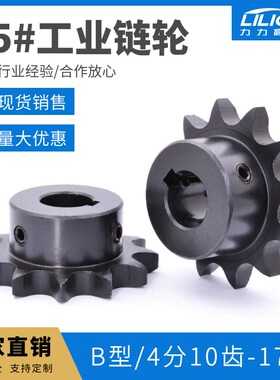 08B链轮 4分链轮 10/11/12/13/14/15/16/17 工业链轮齿轮 45#钢