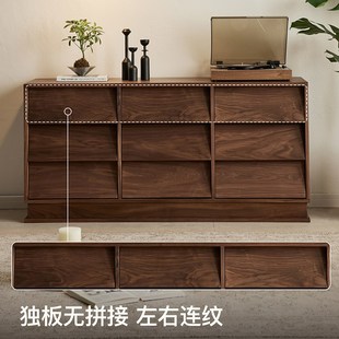 北美黑胡c桃木九斗柜中古玄关柜抽屉柜餐边柜实木民宿客厅储物柜