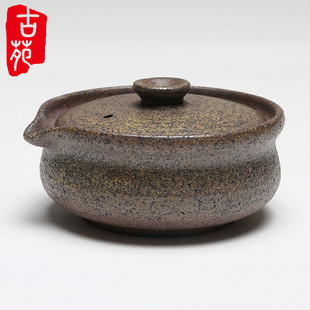茶具小N茶碗手抓壶 粗陶陶瓷仿柴烧宜兴紫砂泡茶功夫日式 小雅盖碗