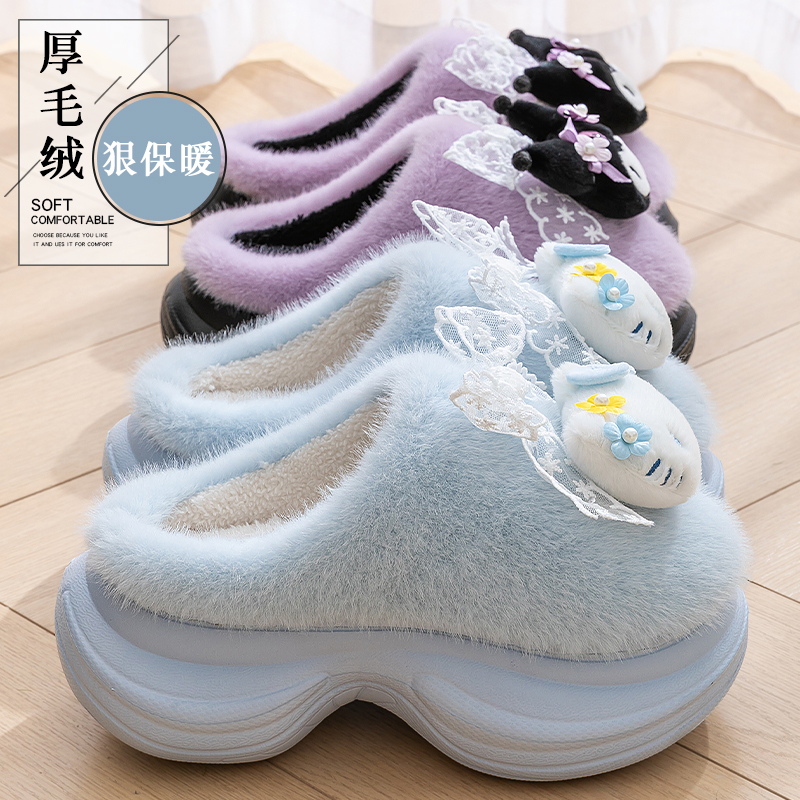 玉桂狗ip联名棉拖鞋女款2025秋