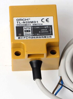 沪工方形接近开关TL-N20ME1 F1 D1 NPN 常开 E2 D2 F2 常闭传感器