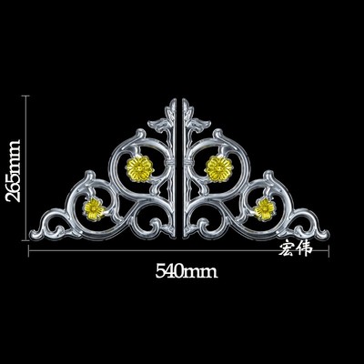 加厚正304不锈钢装饰门窗花 3148门花 中金吉祥花 冲压双金钱花