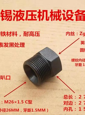 外丝M261.5转内丝PT3/8英制3分16.5变公制26液压铁接头0326