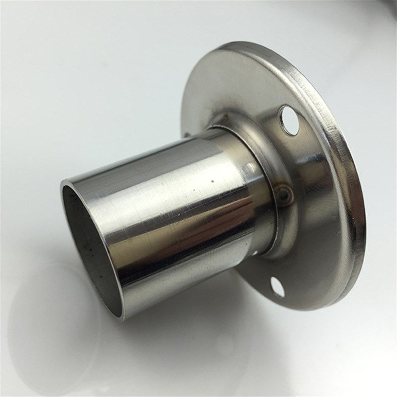 加厚不锈钢挂衣杆法兰 衣柜配件 晾衣杆配件 浴帘杆固定座