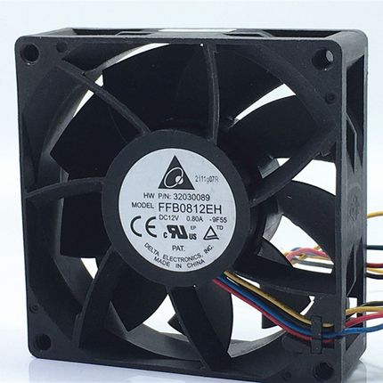 台达 8025 8CM/厘米 12V 0.80A 4线温控大风量机箱风扇 FFB0812EH