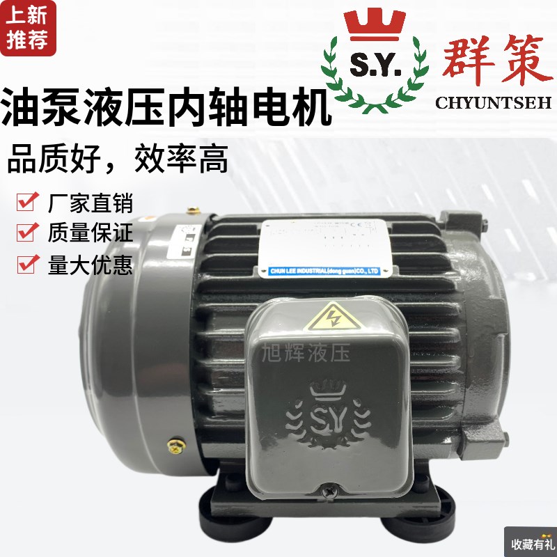 台湾群策SY液压C01/C02/C03/C05/C7B/C10-43BO/0油泵专用内轴电机