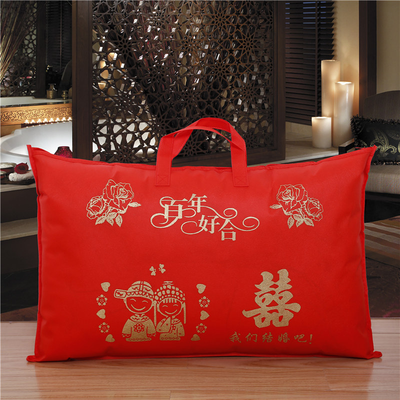 枕头收纳袋装枕芯的袋子手提袋可以装一对枕头的包装袋结婚用红色,农机/农具/农膜,灌溉工具,淘宝优惠券,粉丝福利购,淘宝优惠卷