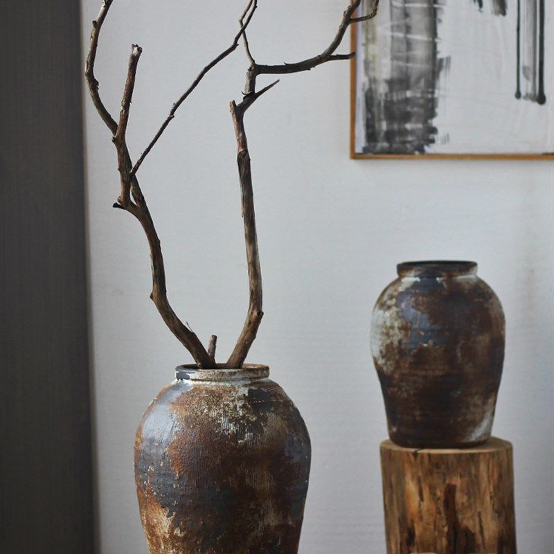禅意复古陶瓷花瓶客厅插花摆件民宿样板间装饰陶罐坛子侘寂风花器,畜牧/养殖物资,畜牧/养殖器械,淘宝优惠券,粉丝福利购,淘宝优惠卷