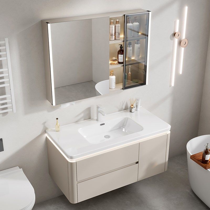 奶油风浴室柜组合陶瓷一体盆卫生间洗手盆柜组合洗脸盆柜洗漱台,3C数码配件,USB多功能数码宝,淘宝优惠券,粉丝福利购,淘宝优惠卷