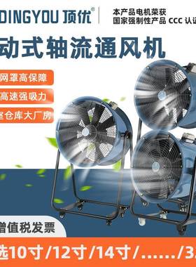 DSF-Z移动直叶仓库便携轴流风机工厂设备降温散热风机低噪音船用