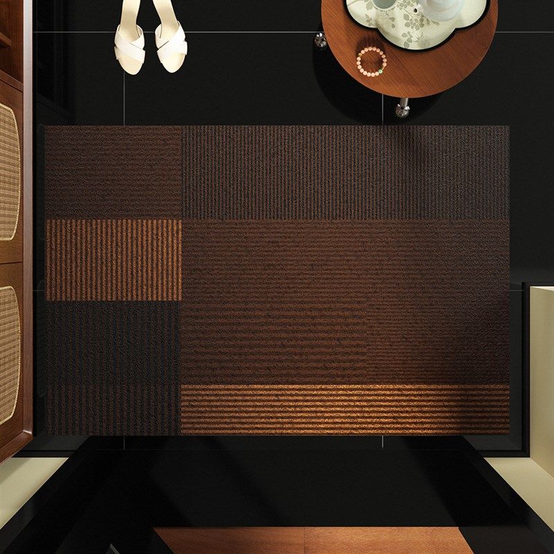 间青现代中式丝圈入户地垫加厚PVC地毯除尘刮沙耐磨可裁剪软脚垫,居家布艺,入户地垫,淘宝优惠券,粉丝福利购,淘宝优惠卷