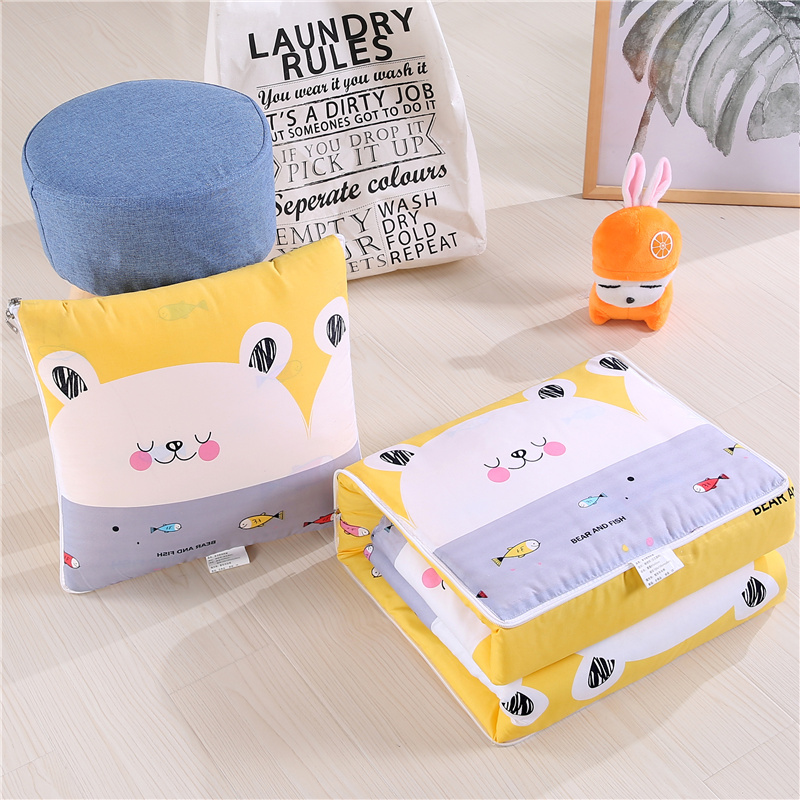 抱枕被子两用折叠办公室靠枕沙发靠垫空调被汽车靠U背小被子午睡