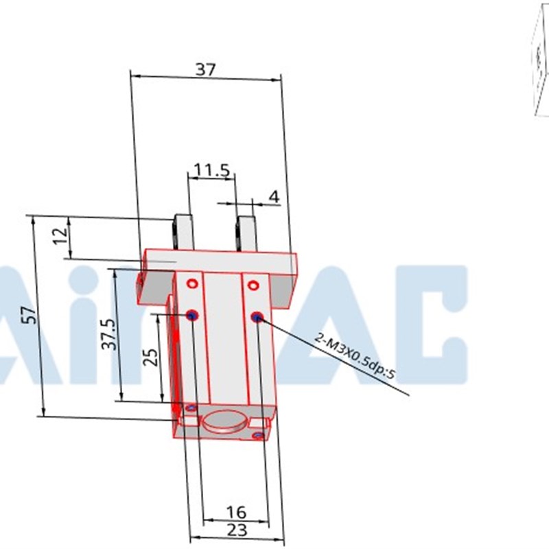 2516气动/亚德客H夹/Z爪10N6//-型号/D-//F/FB指32手/W型气缸20/4