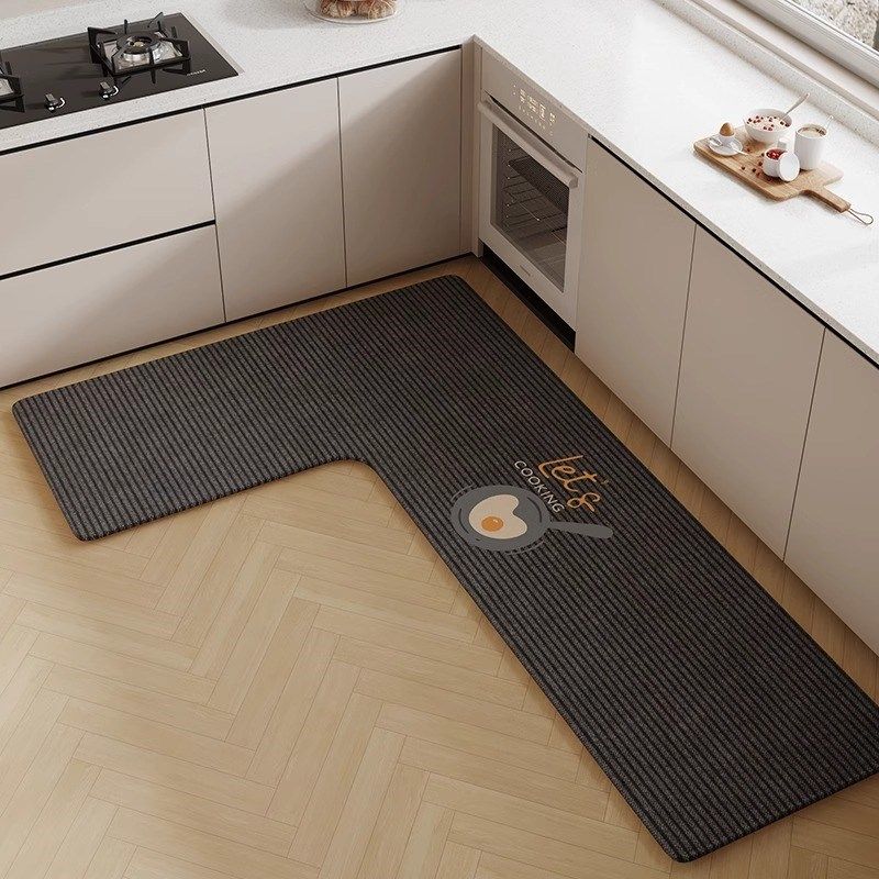 厨房专用地垫防滑防油可擦免洗家用耐脏长条脚垫吸水l型7字边地毯,居家布艺,厨房地垫,淘宝优惠券,粉丝福利购,淘宝优惠卷
