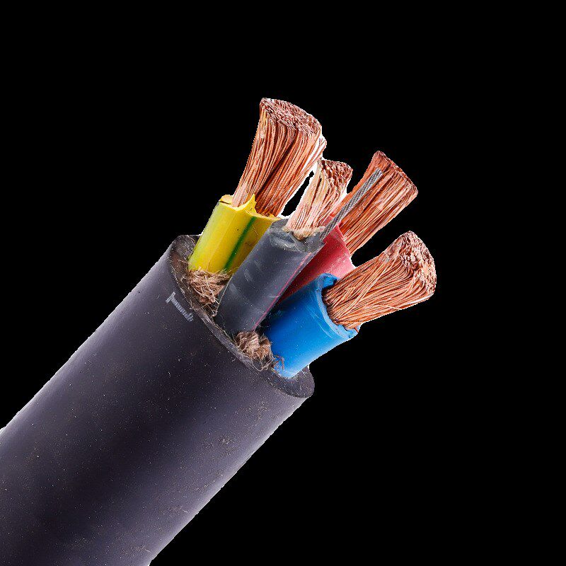 国标YC橡胶电缆线纯铜芯2/3/4/5芯2.5/4/6-16平方软橡套线护套线