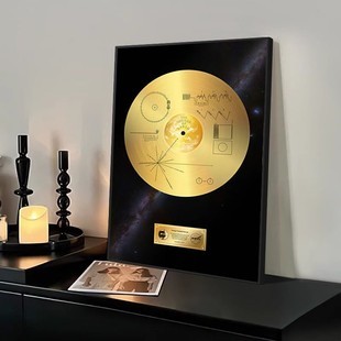NASA旅行者一号黑胶唱片客厅装饰画高级感卧室床头柜桌面摆画挂画