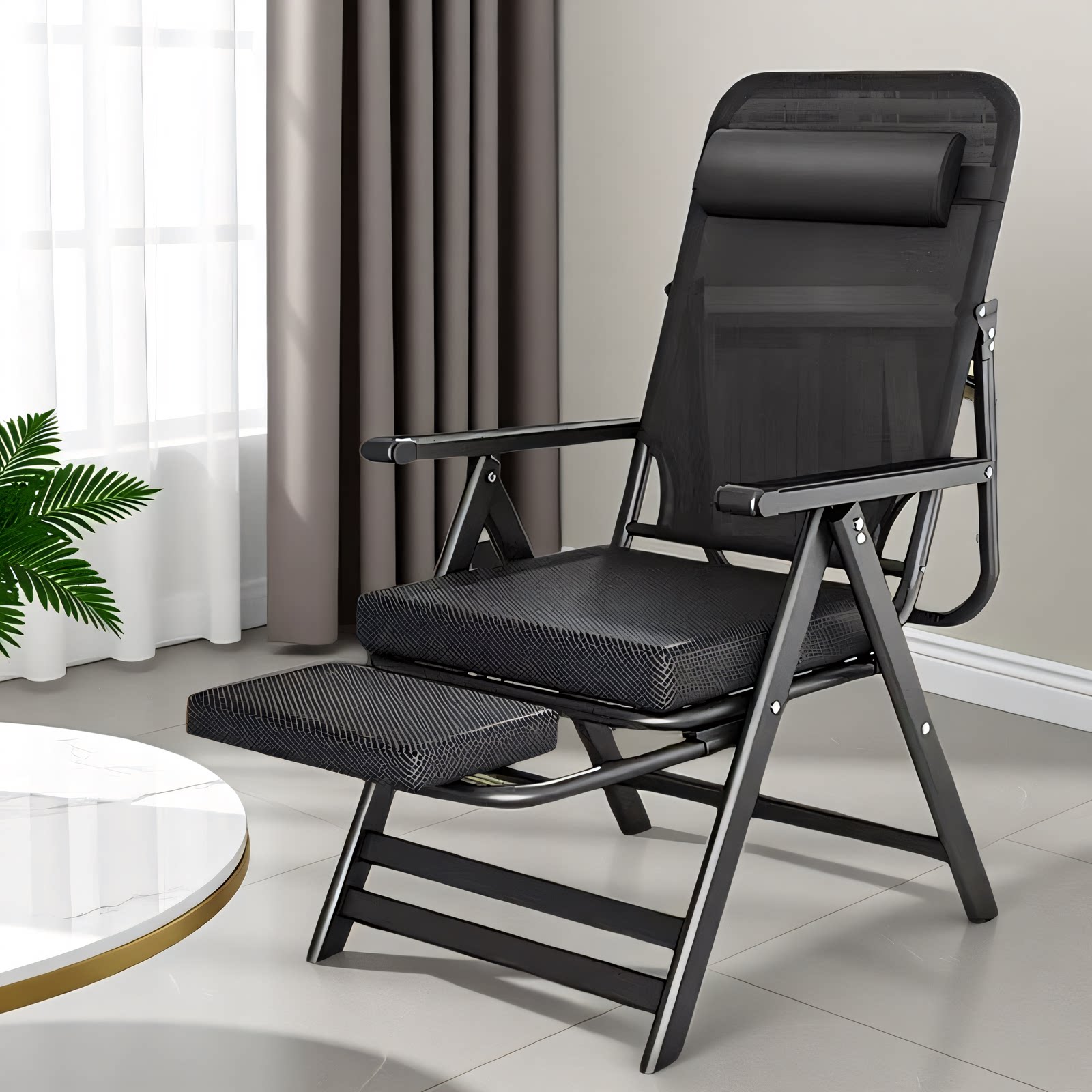 2026款躺椅折叠午休椅子家用阳台靠背椅办公室耐用老人休闲午睡椅