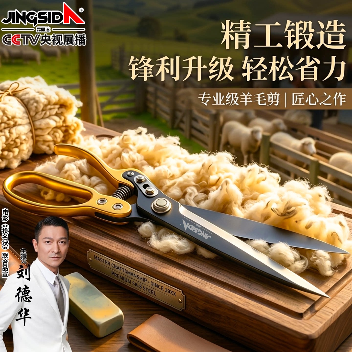 剪羊毛手动羊毛剪刀专用弹簧剪兔毛狗毛小中大号家用专业剃毛剪刀