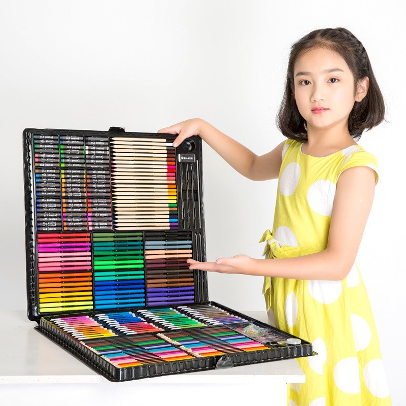 水彩笔套装儿童j绘画套装蜡笔彩色铅笔儿童M画画工具小朋友礼品画