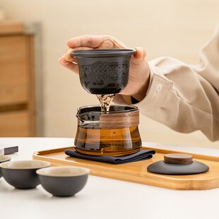 便携式 旅行茶具套装 陶瓷泡茶壶x功夫茶杯室内外喝茶收纳包2025新