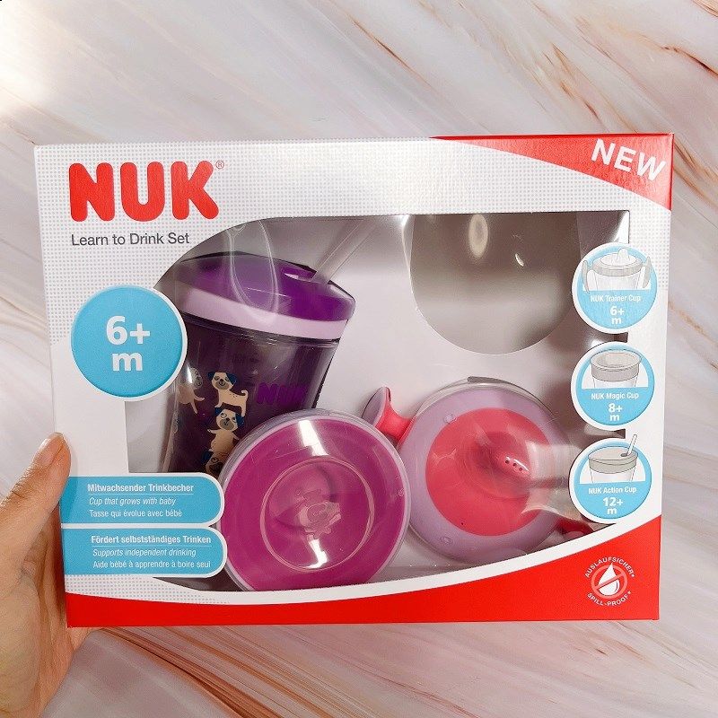 德国NUK宝宝学饮杯防漏嘬饮杯鸭嘴杯婴儿童训练硅胶吸管杯喝水杯,婴童用品,儿童水杯,淘宝优惠券,粉丝福利购,淘宝优惠卷