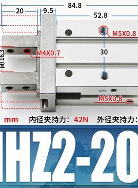 气动手指气缸MHZ2小型平行夹爪HFZ/MHZL2-16D/10D/20D25D32D40S/N