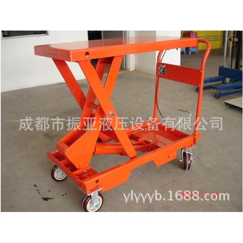 3液00KG压平车,移动台t式脚踩降平台车,SP150A模具装卸升平台升