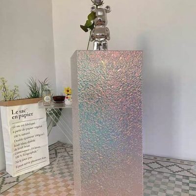 亚克力石头纹任意盒子底座透明地台展厅艺术品摆件简约摆台展示台