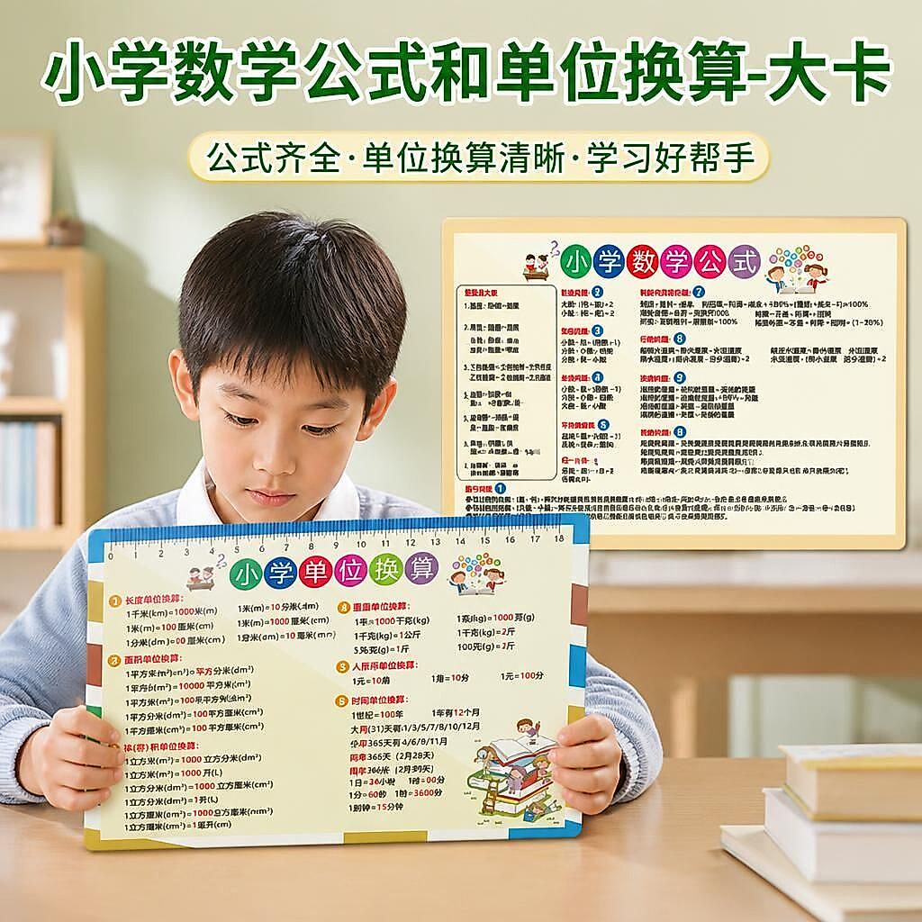 小学数学公式换算速查卡片