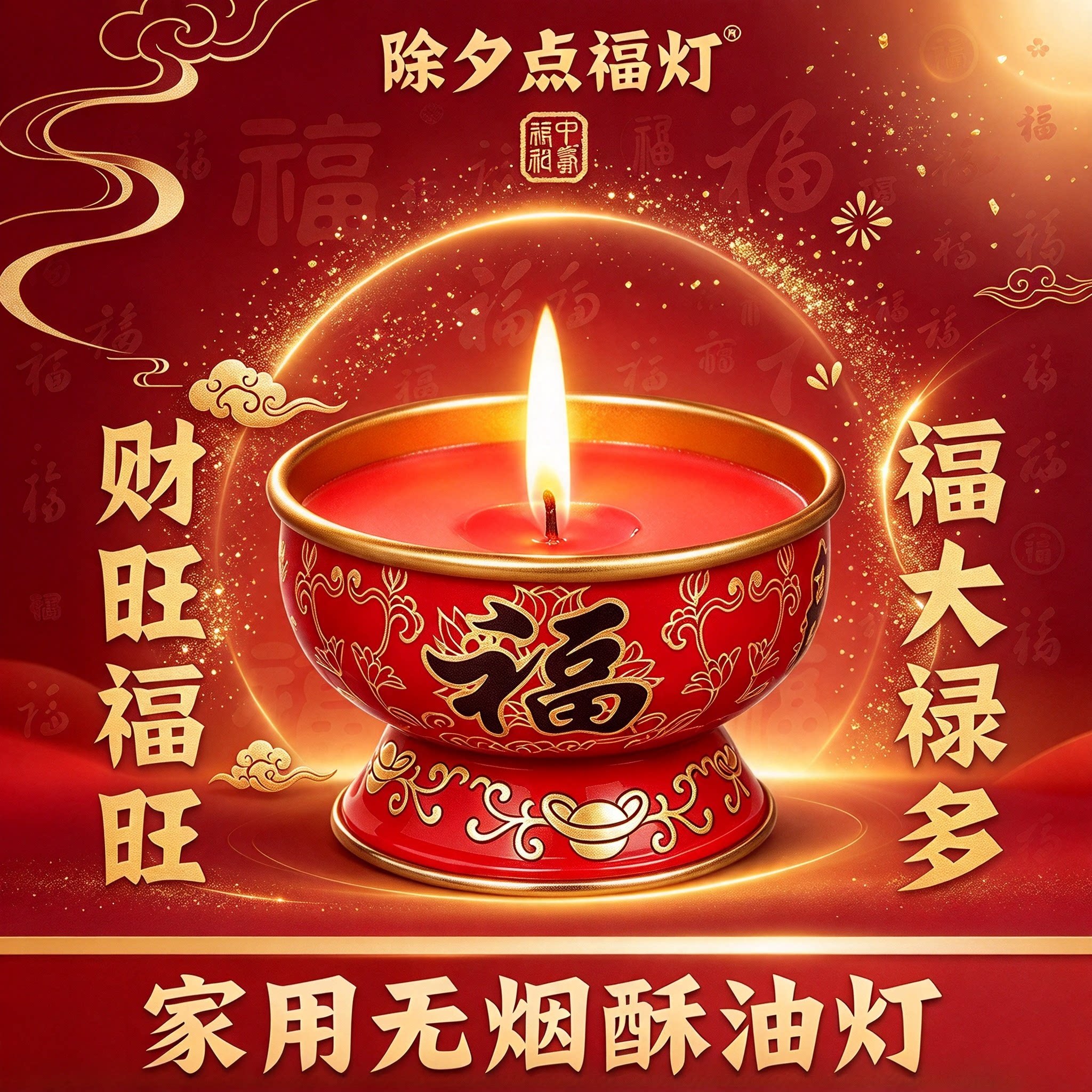 春节节庆用品蜡烛酥油灯红色长明小香烛新款铁壳家用无烟香火燃灯