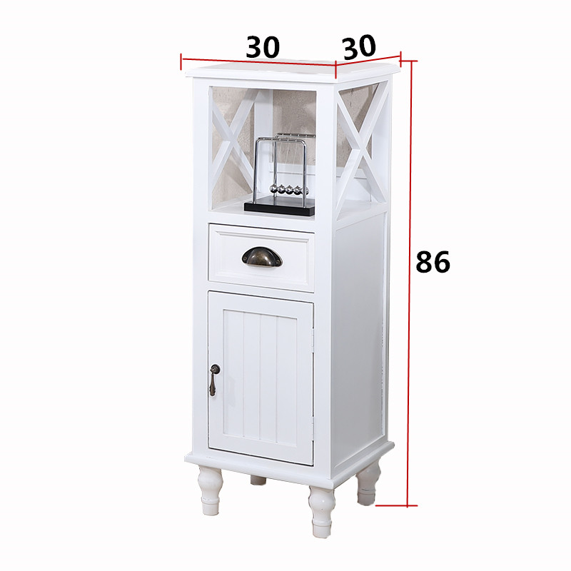 30/3a7/40cm实木夹缝柜抽屉式收纳柜窄缝隙柜储物床头柜现代简约