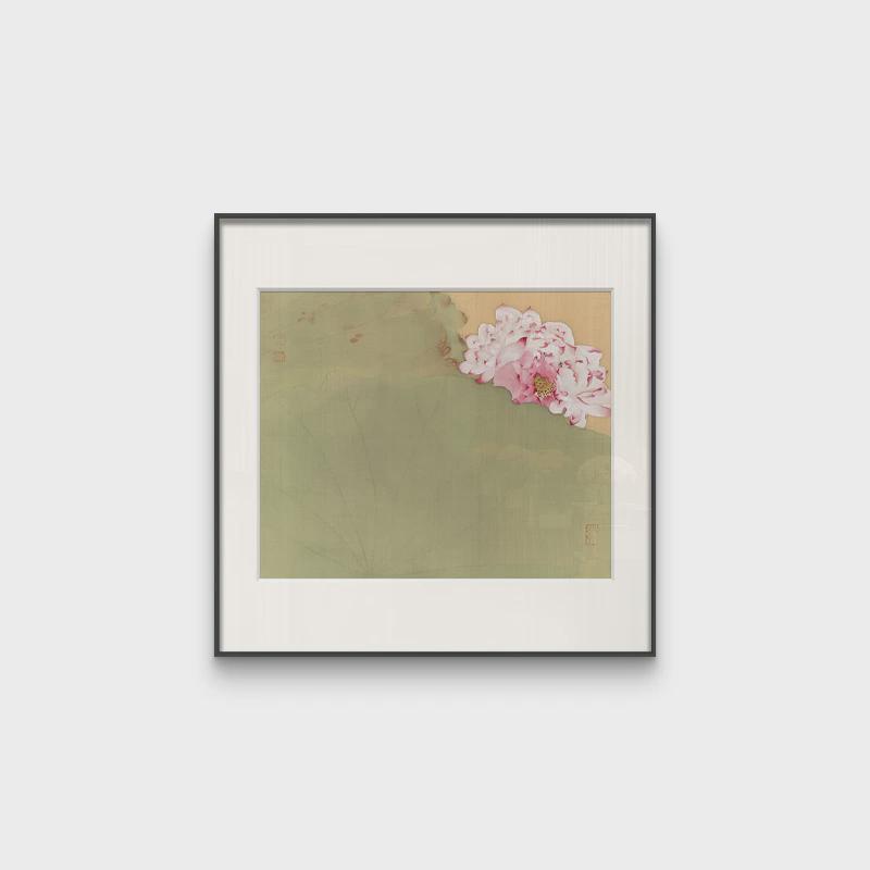 新中式荷花装饰画工笔禅意入户玄关客厅沙发背景卧室床头多联固话