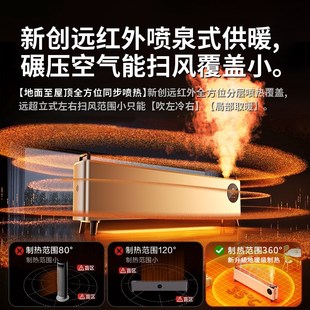 石墨烯踢脚线取暖器家用大面积冬季 新款 节能加湿器电暖气地暖风机