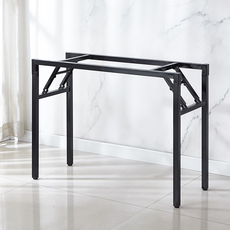 加厚桌子腿支架长方形折叠桌架子支撑架桌脚N简易加厚铁艺弹簧桌