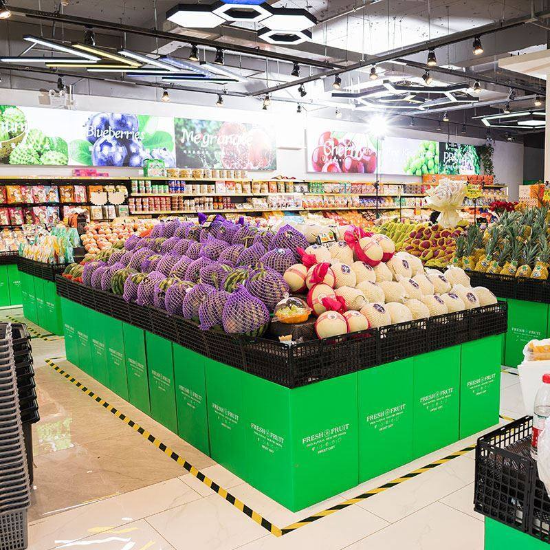 超市纸箱水果货架展示架便利店架底四色堆头加厚中岛展示柜陈列箱,床上用品,蚊帐,淘宝优惠券,粉丝福利购,淘宝优惠卷
