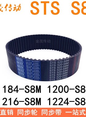 现货同步带1184-S8M 1200-S8M 1216-S8M 1224-S8M同步皮带STS S8M
