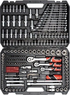 易尔拓进口汽修工具215件套筒扳手组套 两用扳旋具头组合YT38841