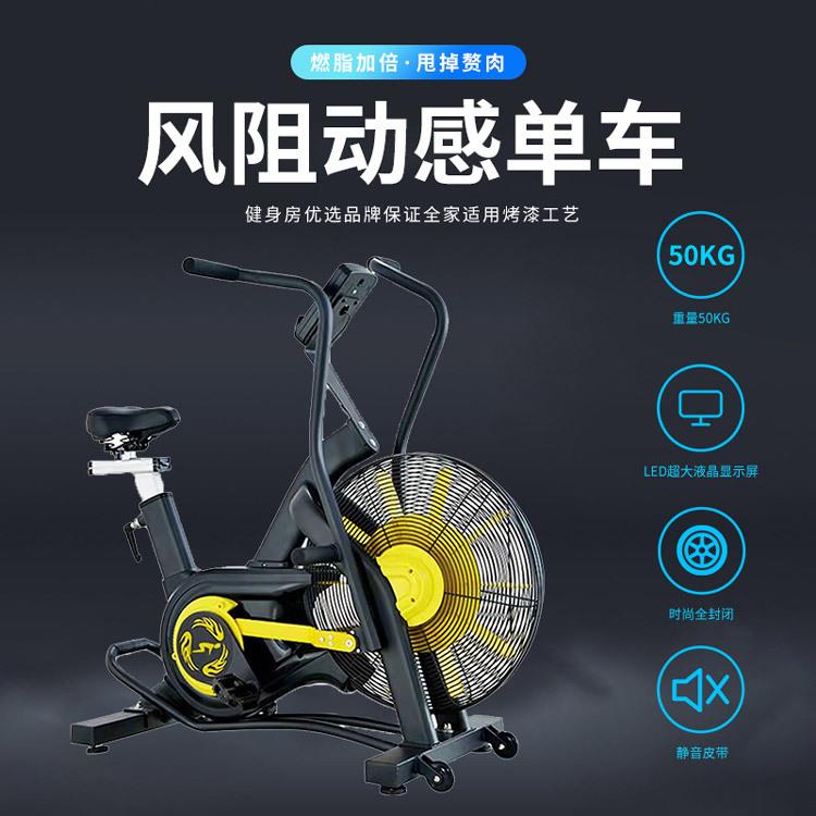 风阻动感单车风扇出脚踏车家用室内自行车减肥器材静音运动单车健