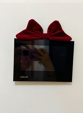 蝴蝶结可视门铃对讲机装饰摆件电话开关面板遮丑卧室房间布置墙贴