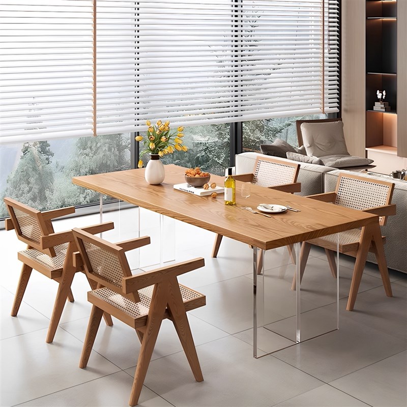 原木大板桌白蜡木实木桌面板窗台书桌吧台桌榆木茶桌松木餐桌定制