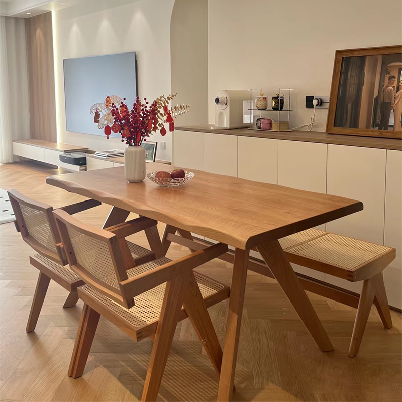 白蜡木大板桌面板原木整板茶桌书桌台面板转角木板实木板桌板定制