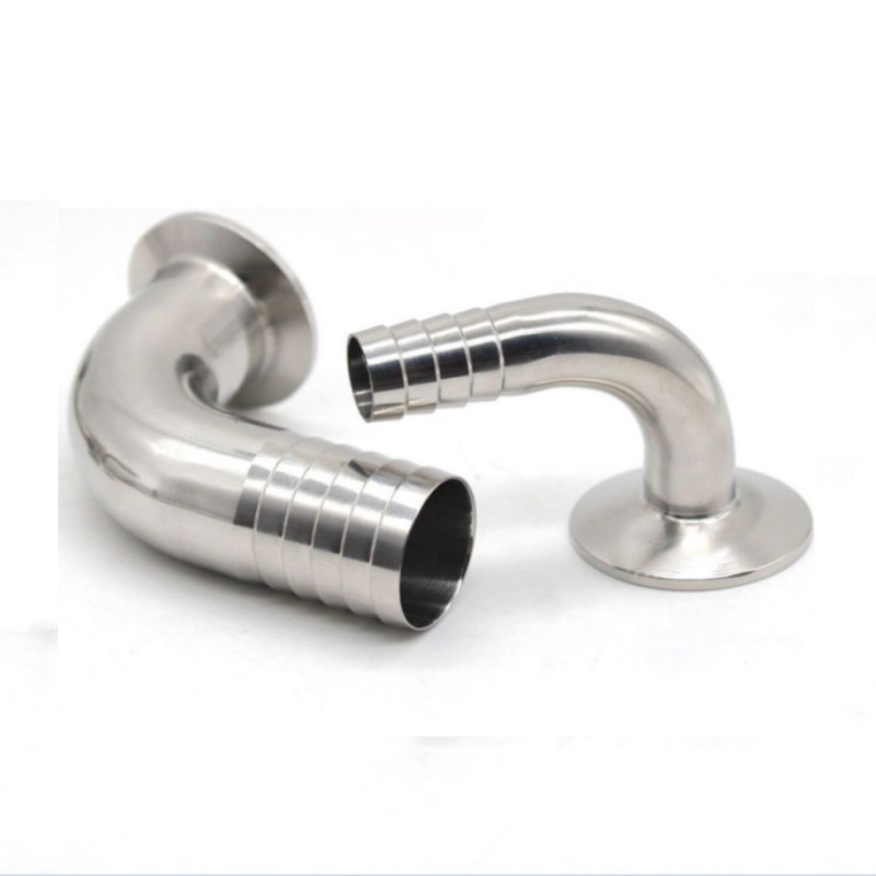 304/316L不锈钢快装宝塔弯头卡箍软管弯头快装皮管弯头快装水嘴