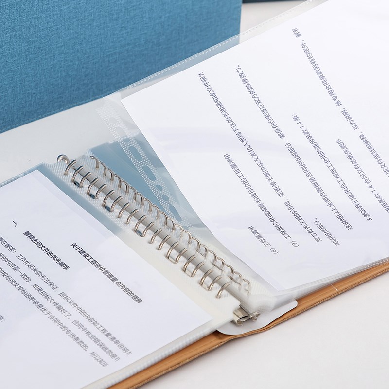 皮质A4活页夹横版外壳收纳夹高清内页横向插页夹卡册收纳册可拆卸