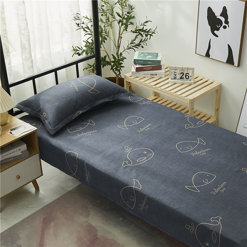 简屋床单单件单人宿舍学生床单男1.2m寝室上下铺儿童水洗棉被单女