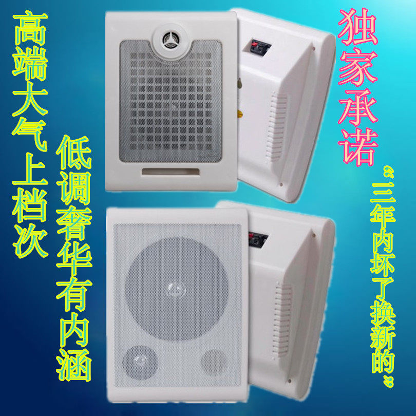壁挂功放音响教室餐厅背景音乐公共广播壁挂式 室内音箱定压喇叭